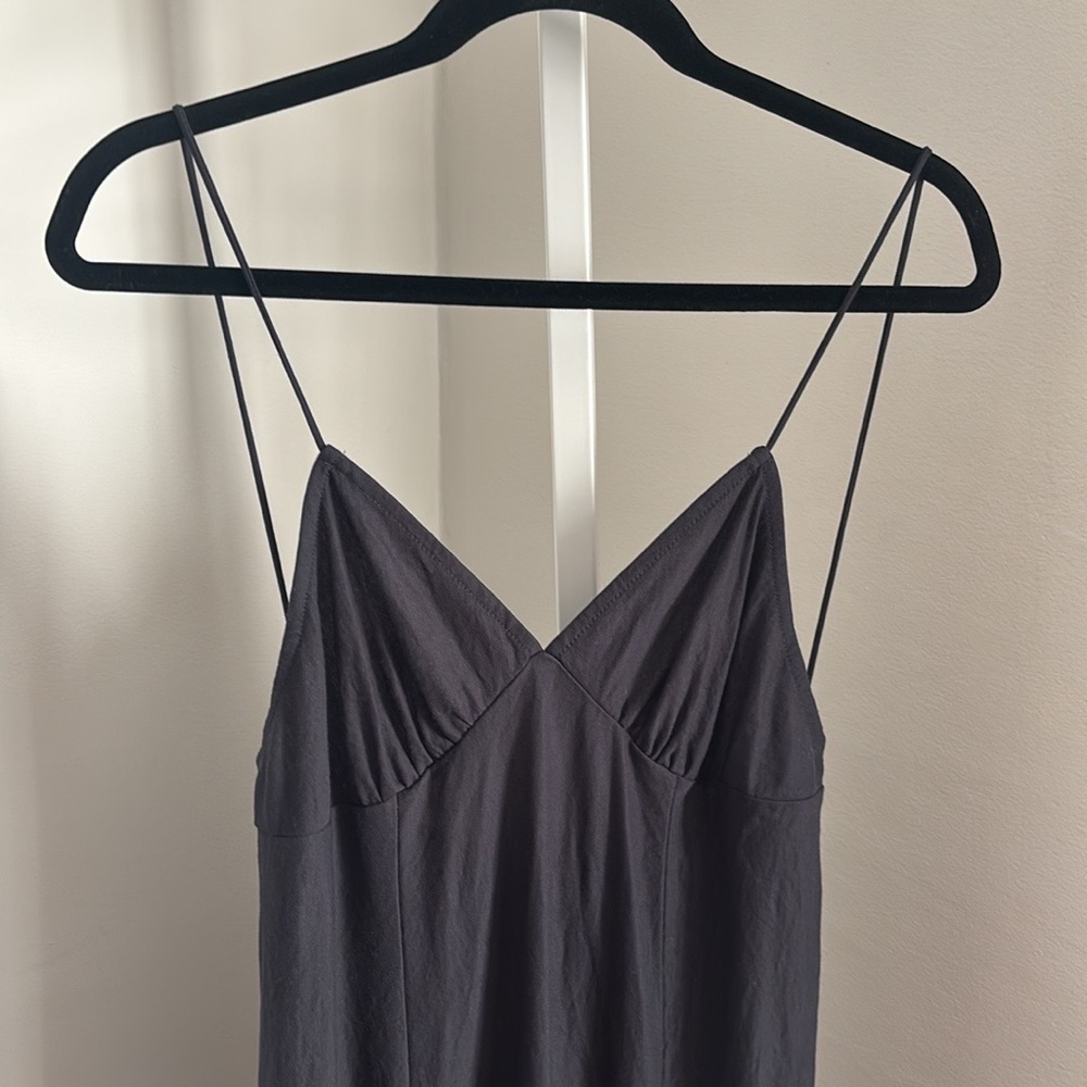 ZARA Embroidered Spaghetti Strap Midi Dress Women’s Size Small - Picture 7 of 11